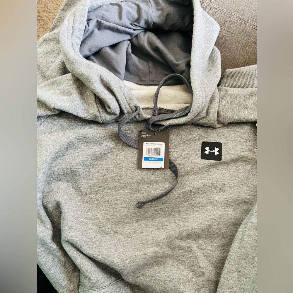 UA gray fleece hoodie XL